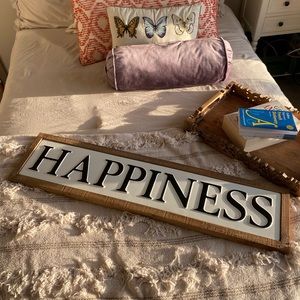 Happiness sign decor